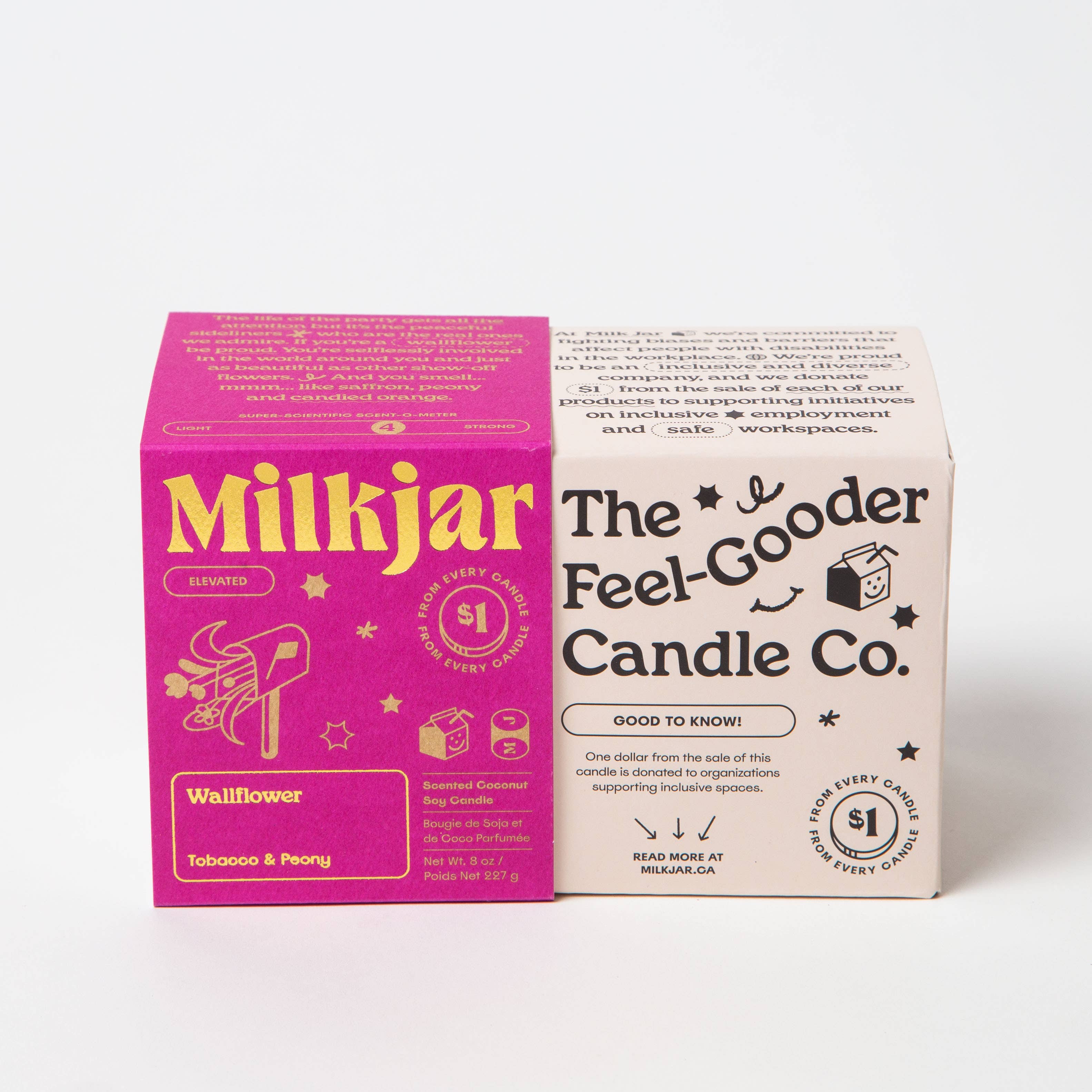 Milk Jar Candle Co. - Wholesale Jar/Filled Candle - Wallflower - Tobacco & Peony Coconut Soy Candle8