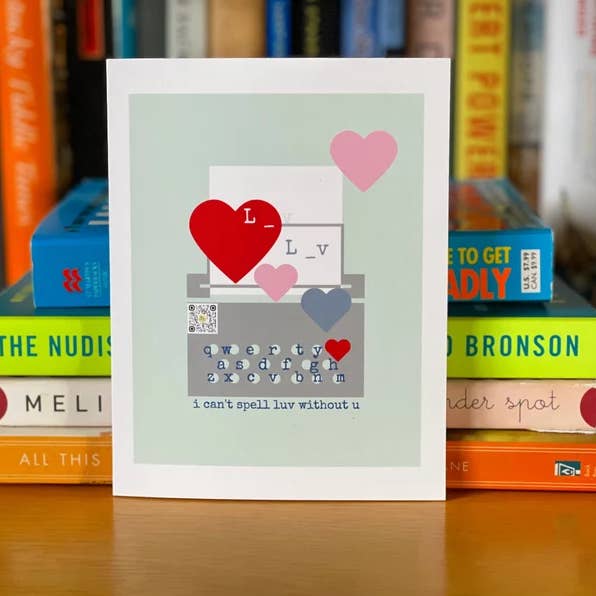 Smile Songs - Wholesale Love Card - I Can't Spell Luv Without U Valentines Day QR Code Card5