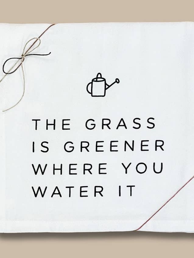 Grass is Greener Flour Sack theedoek voor wholesale door Smiles + Heart