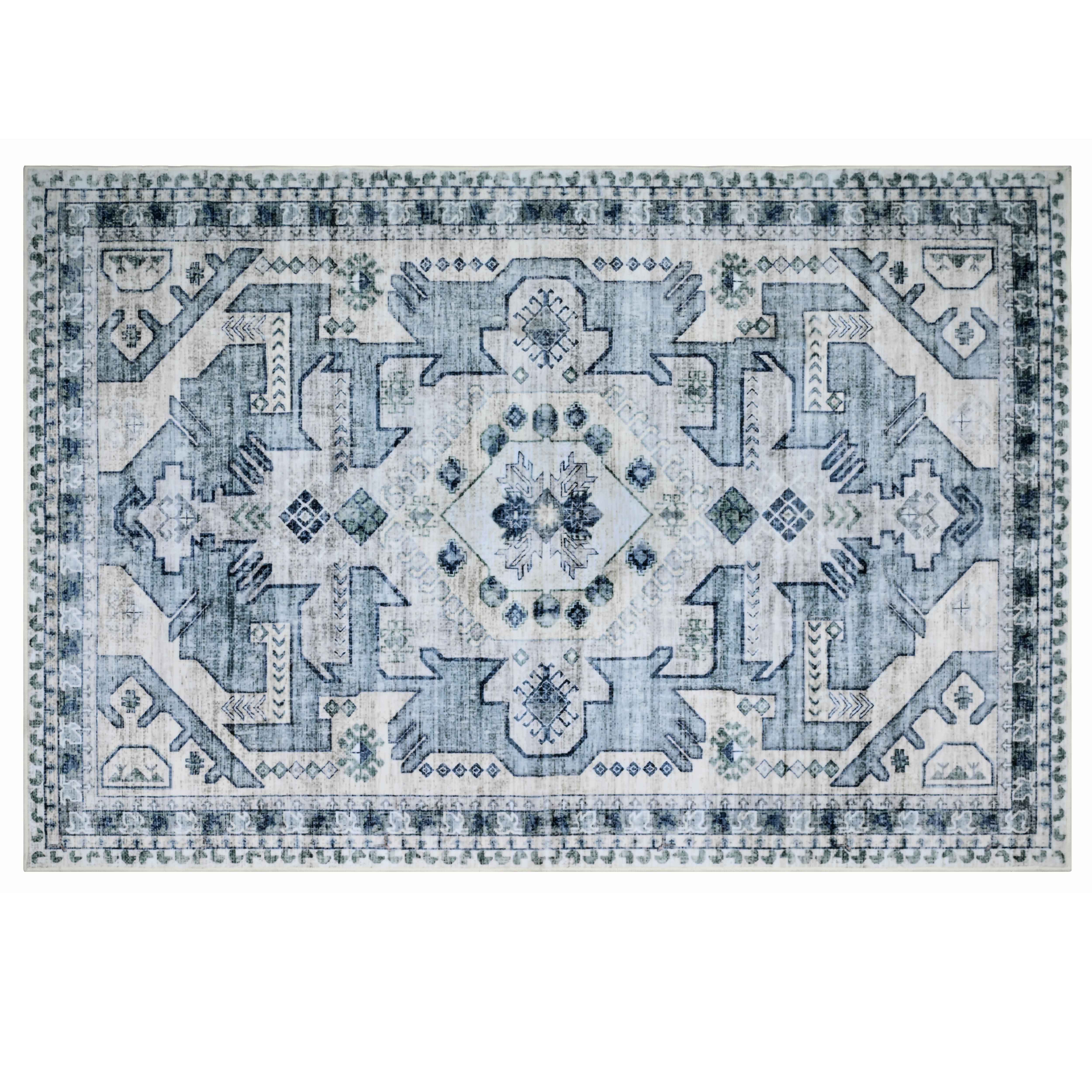 Bed Bath Fashions - Wholesale Area Rug - Bibb Home Washable Flannel Printed Accent Rug with Latex Bac16