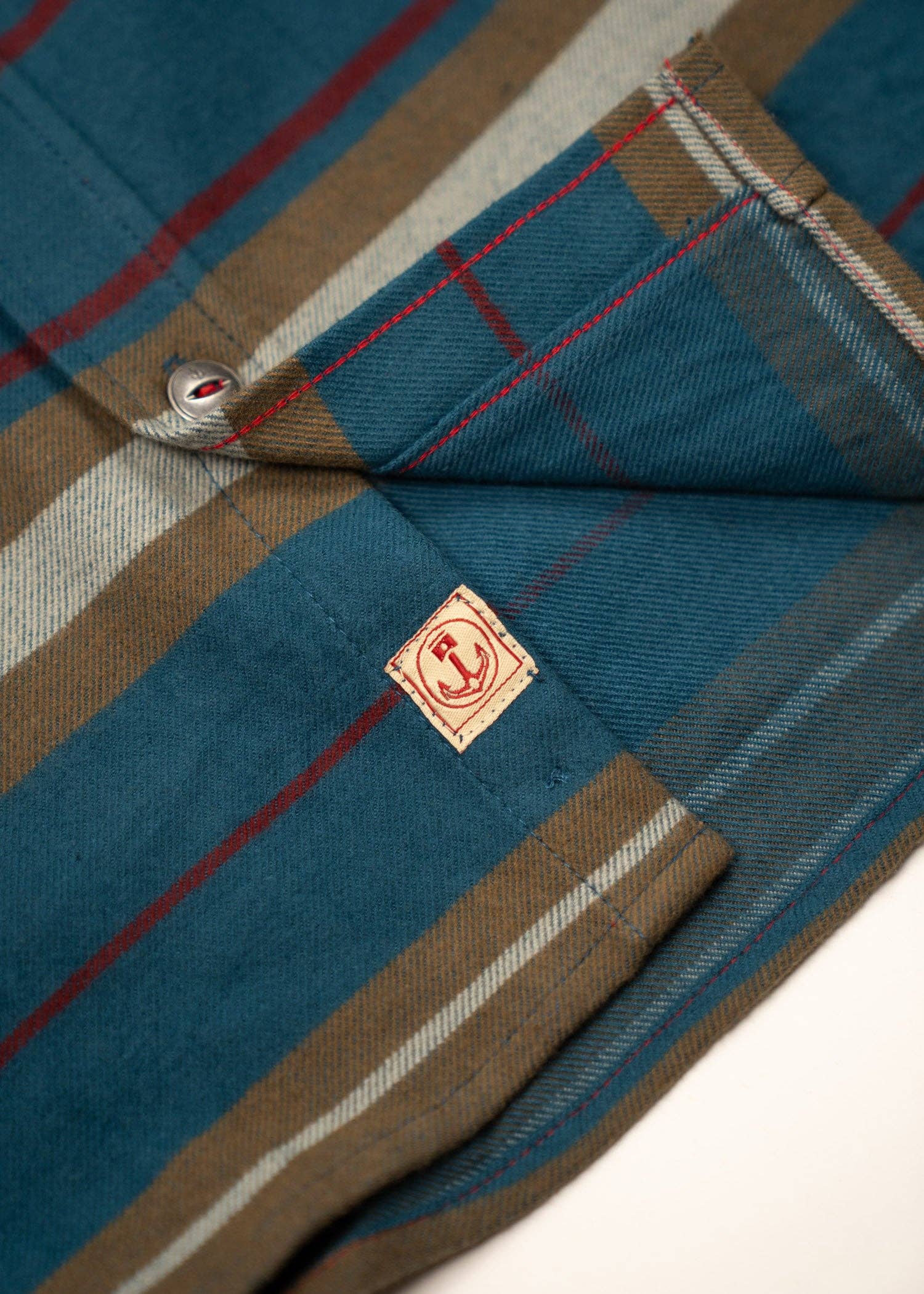 bleu Chemise Frontier en twill en vente sur Faire2