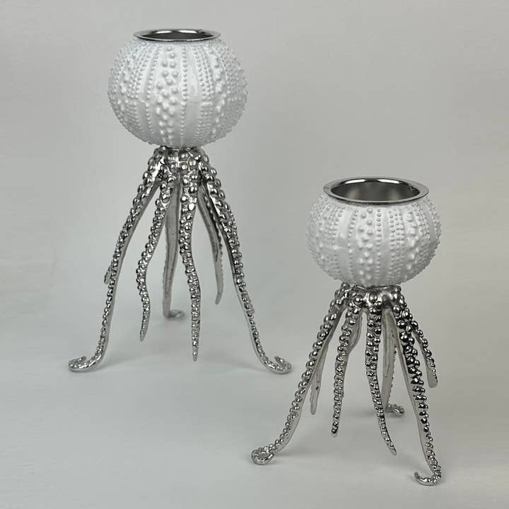 Metal Jellyfish Candle Holder for wholesale by Modern Coastal by Contrast Inc.