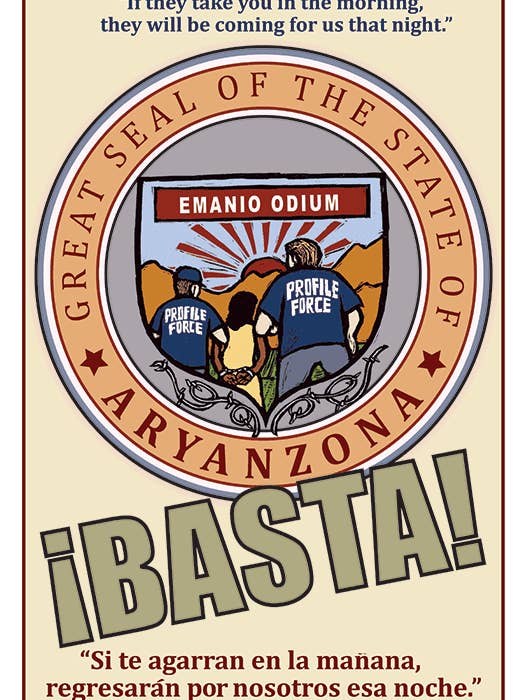 Basta! (Poster) for wholesale by Ricardo Levins Morales Art Studio