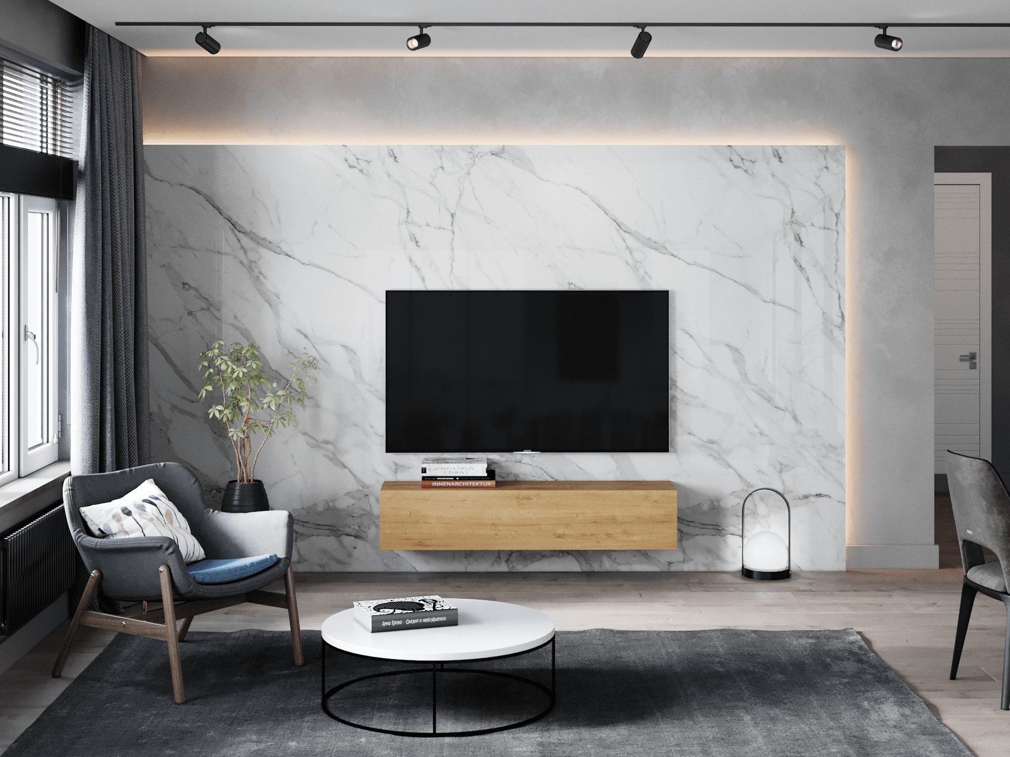 PLATAN ROOM - Wholesale Console Table - TV Cabinet TV Stand 140 cm Hanging or Standing5