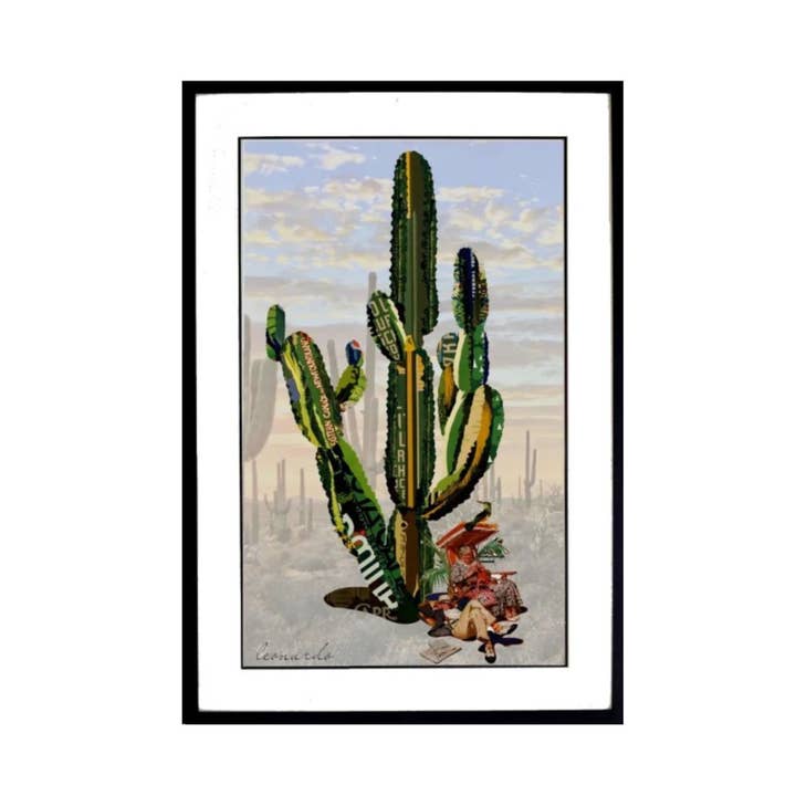 3D Collage Art | Saguaro Cactus - Retired Couple (32"x24") for wholesale by Canterbury Lane