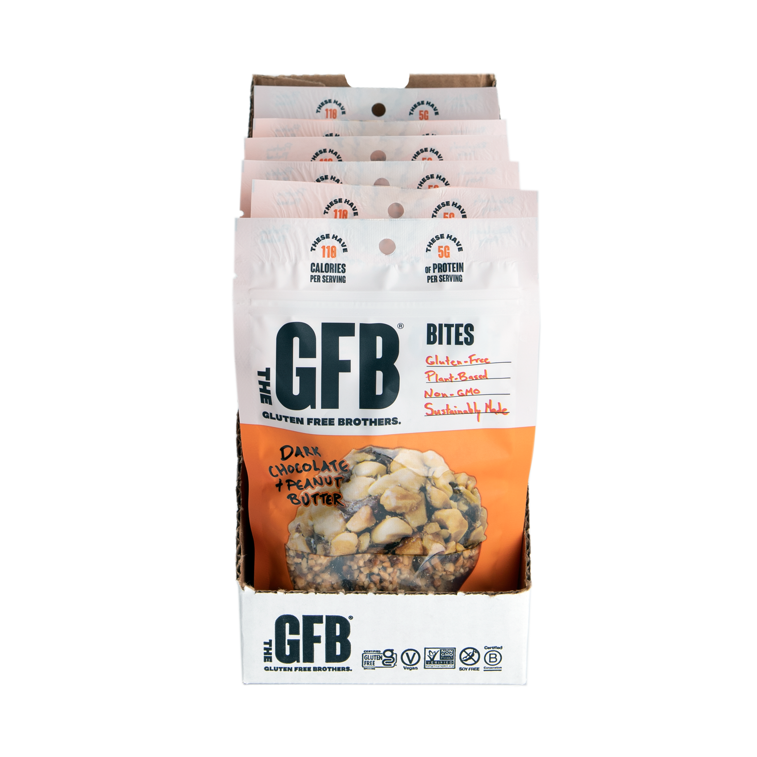 The GFB – wholesale Snacksbar – GFB: Mörk choklad Jordnötssmör Protein Bites9