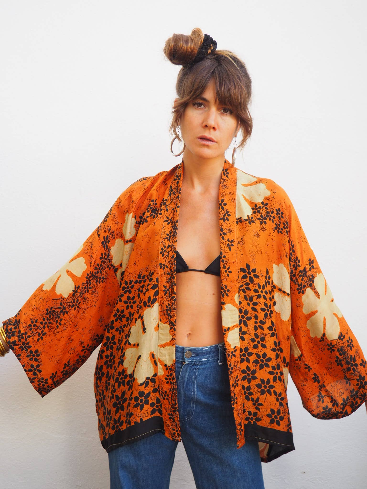 Vagabond Ibiza - Wholesale Kimono - Women's - The Kardash Kimono Short – Up-cycled Vintage Sari Kimono 25
