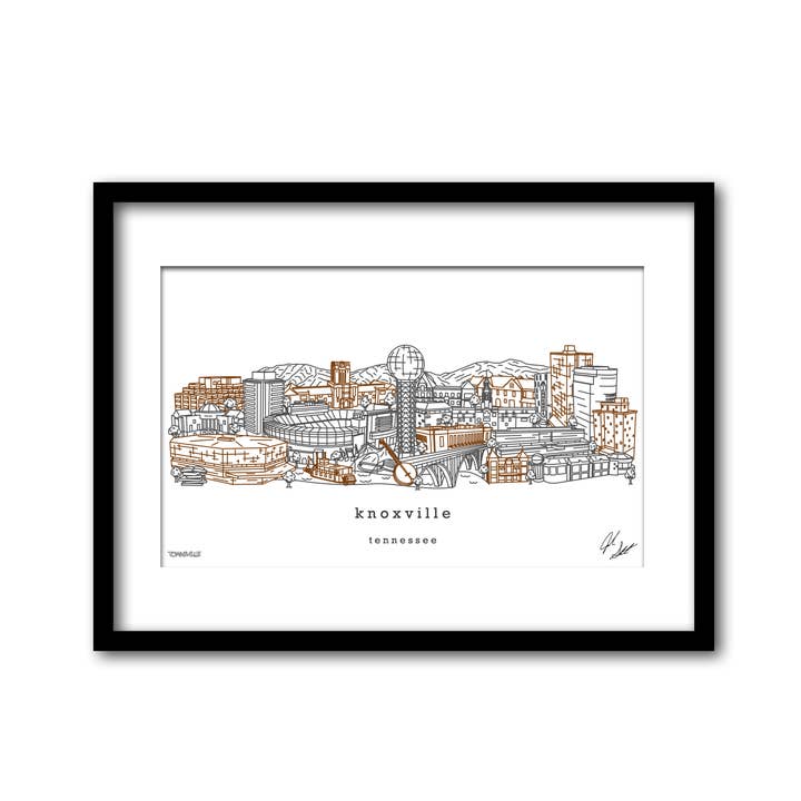 Knoxville Tennessee Minimalistisk Vægdekor for engroshandel hos Townsville Art