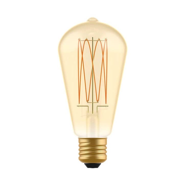 Golden LED Bulb Carbon Line vertical filament Edison ST64 7W for wholesale by LIGHTINUP S.R.L.