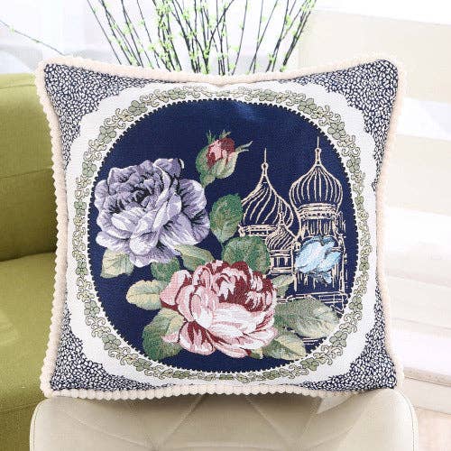 liqubit – wholesale Throw pillow cover – Vintage Floral Pillow Case1