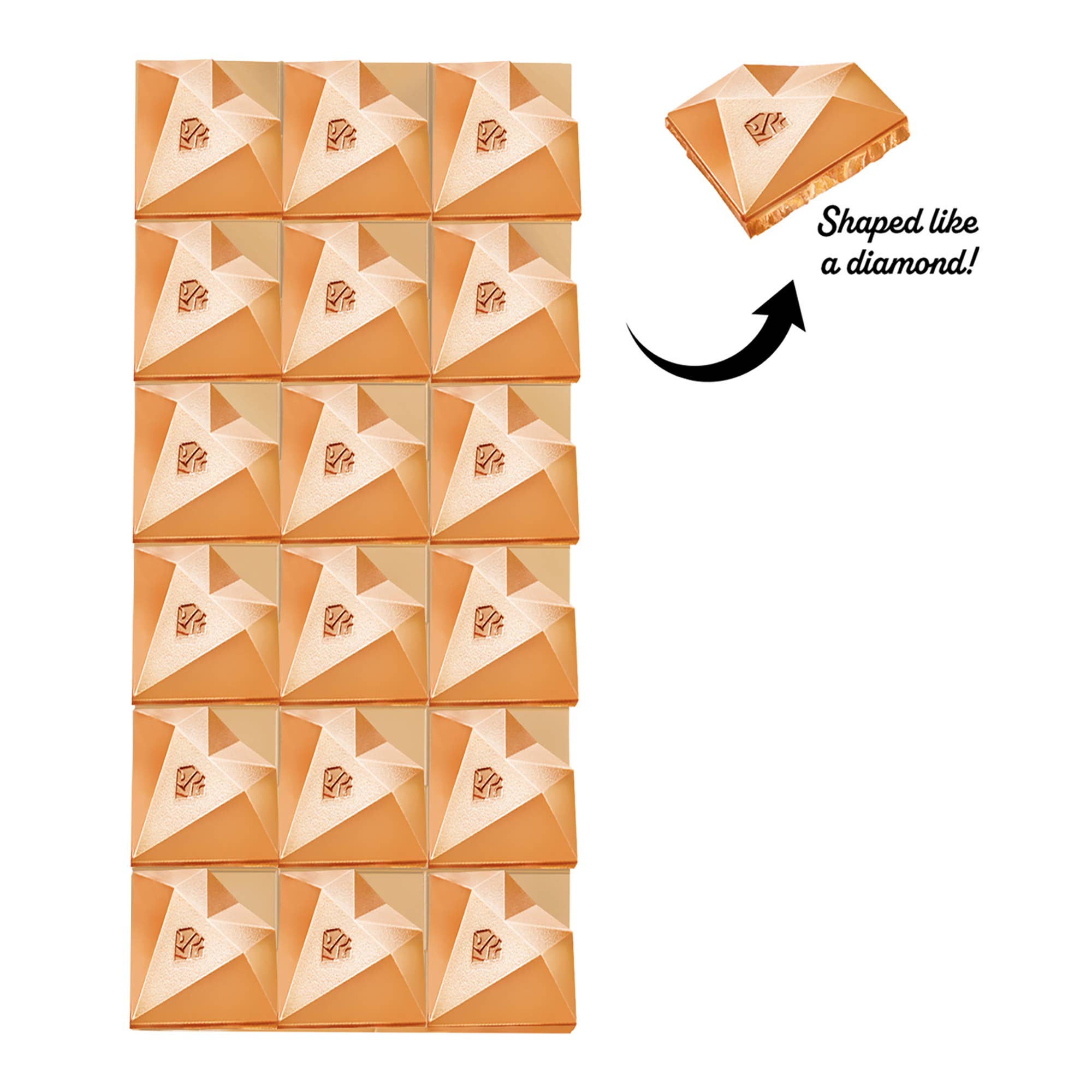 RED Chocolate - Vente Barre chocolatée - Barres de chocolat blanc caramélisé blond RED Delight®™ 3oz4