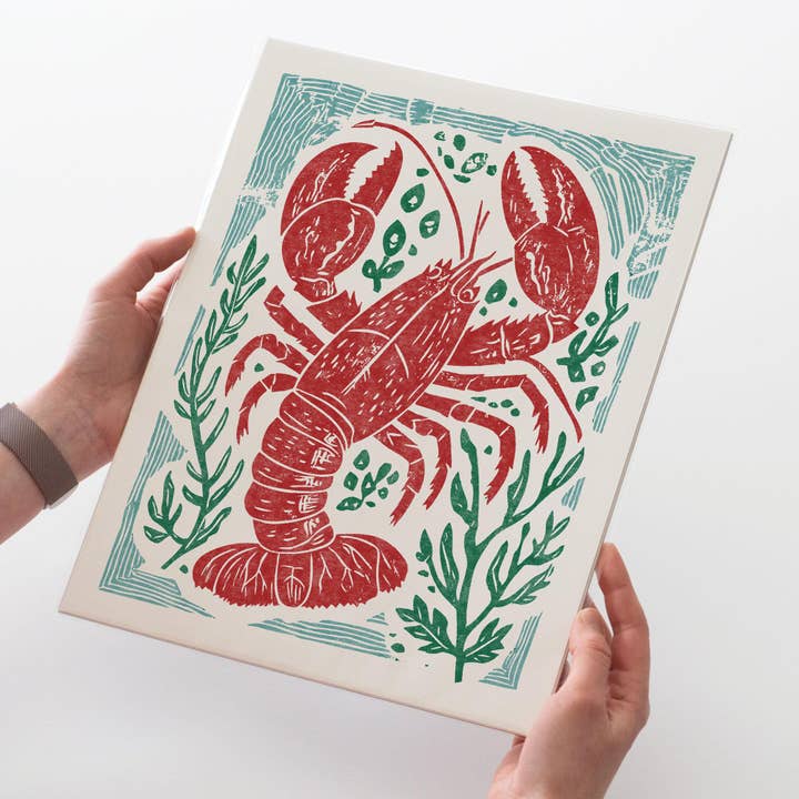 Lobster Art Print for wholesale by Benoit's Design Co.