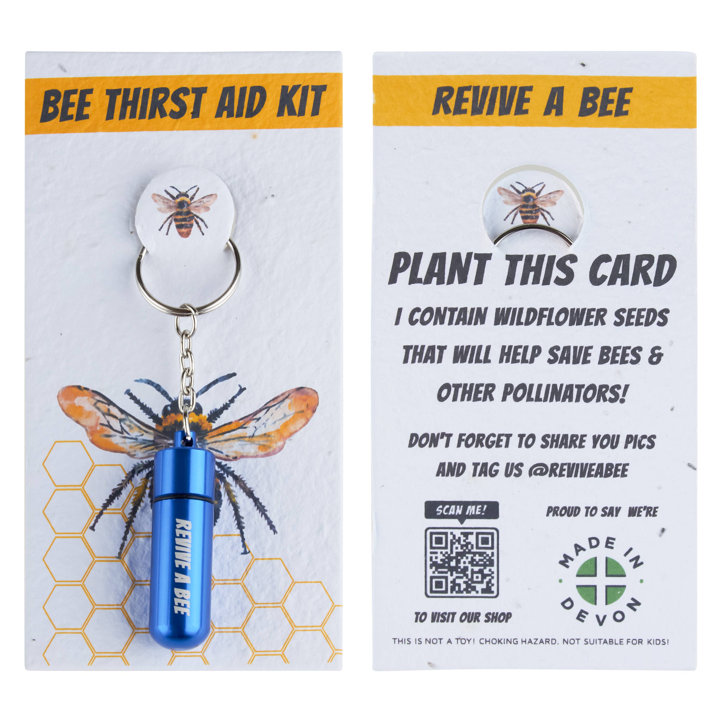 Revive a Bee - Venta al por mayor Llavero - Unisex - Llavero Kit de Rescate de Abejas de Emergencia en Papel Semilla Plantable7
