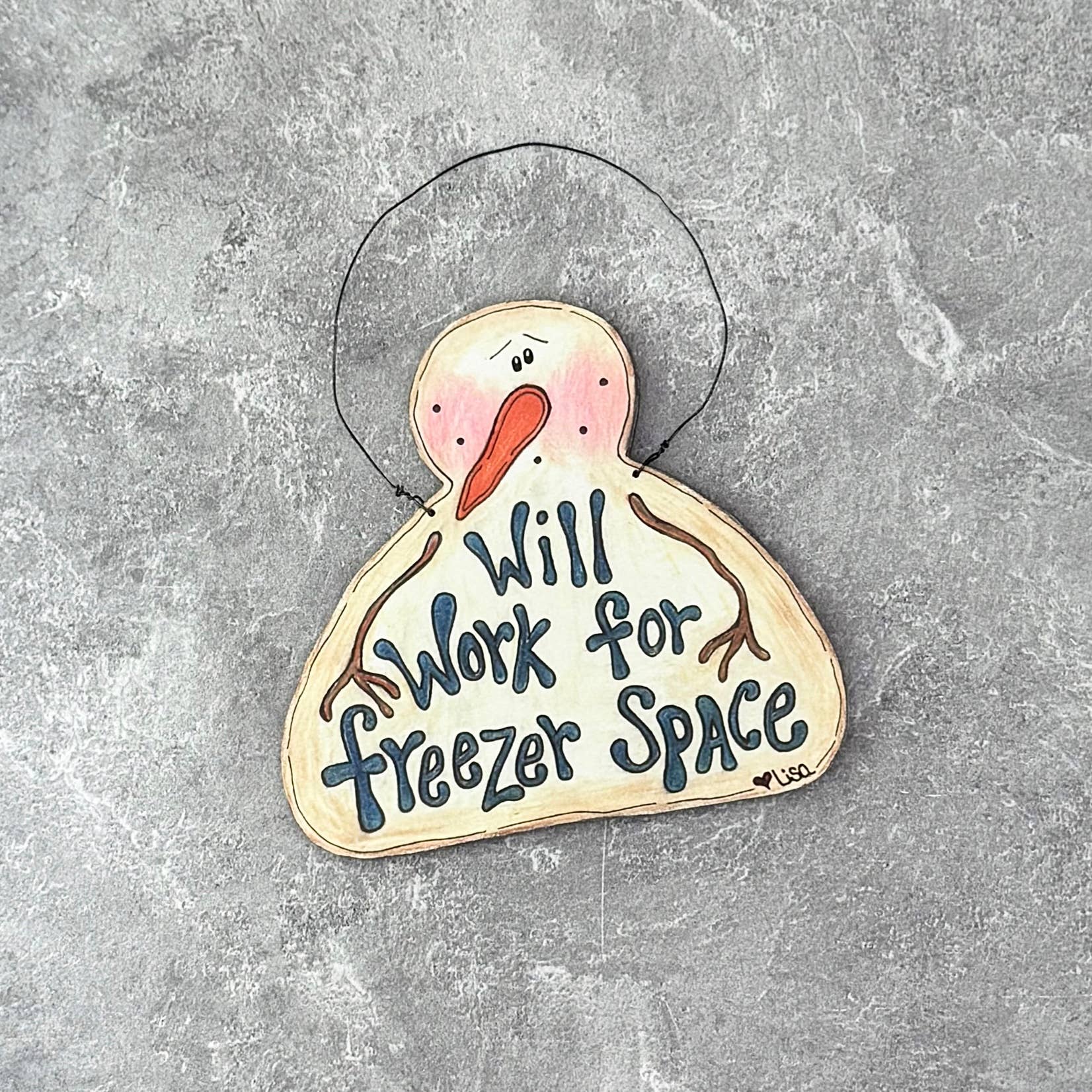 Honey and Me - Vente Décorations de table - Ornement Bonhomme de Neige Espace Congélateur Moyen