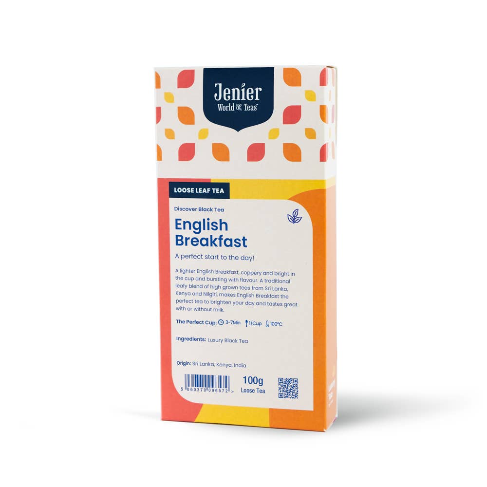 Jenier World of Teas - Wholesale Loose Tea - English Breakfast Tea Original (Light) - 100g Loose Leaf