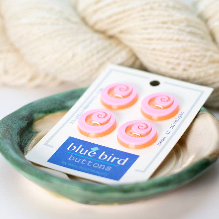 Blue Bird Makery - Wholesale Sewing button/snap - 20mm Making Waves Buttons