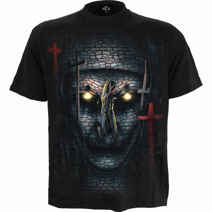 THE NUN - SKULL ILLUSION - T-shirt Svart för wholesale av Spiral