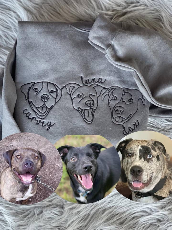 Custom Photo embroidered Crewneck for wholesale by Hartley Co