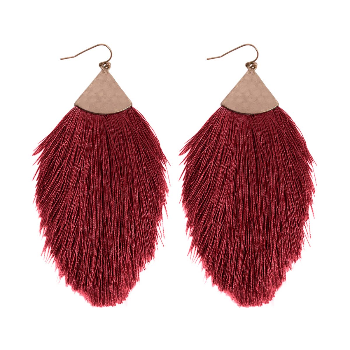 MYS Wholesale Inc - Wholesale Tassel Earrings - Tassel With Hammer Metal Hook Drop Earrings4