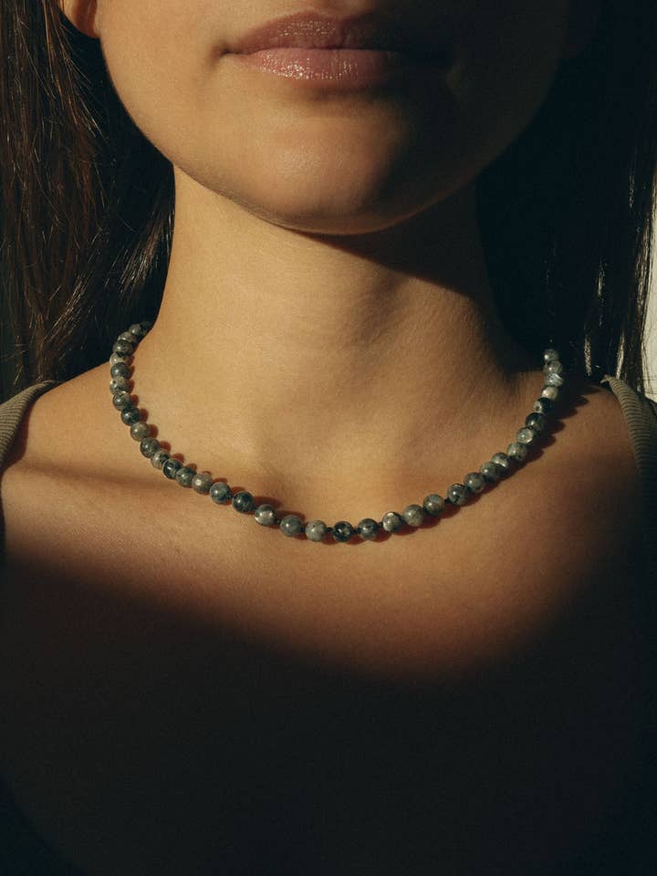 Svart labradorit | halsband för wholesale av inua