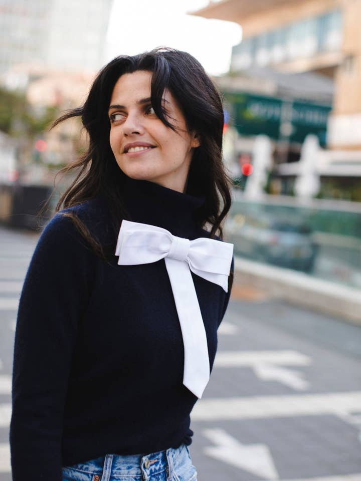 White Grace Bow Tie for wholesale by NANDANIE