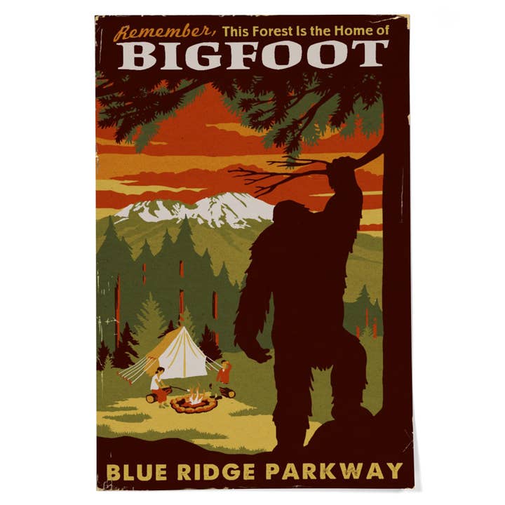 GICLEE PRINT Blue Ridge Parkway, Home of Bigfoot for wholesale by Lantern Press