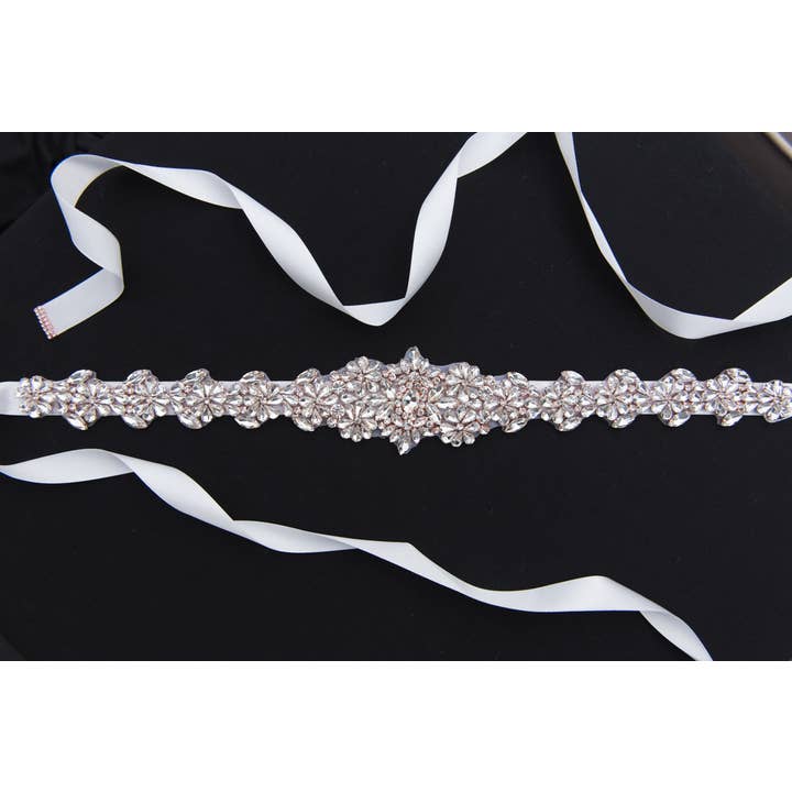 Brides and Belts - Wholesale Belt - Women's - Jayda Rose Gold Crystal Wedding Belt1