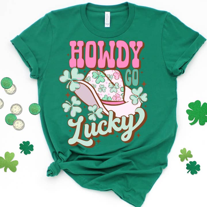 Camisa Howdy Go Lucky - Camisa Dia de São Patrício por atacado de The Shirt Company