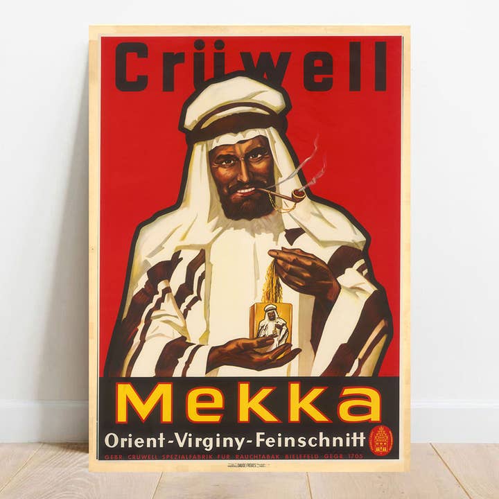 Vintage Mekka Poster - Crüwell Tobacco - 1930 for wholesale by wallartgallery