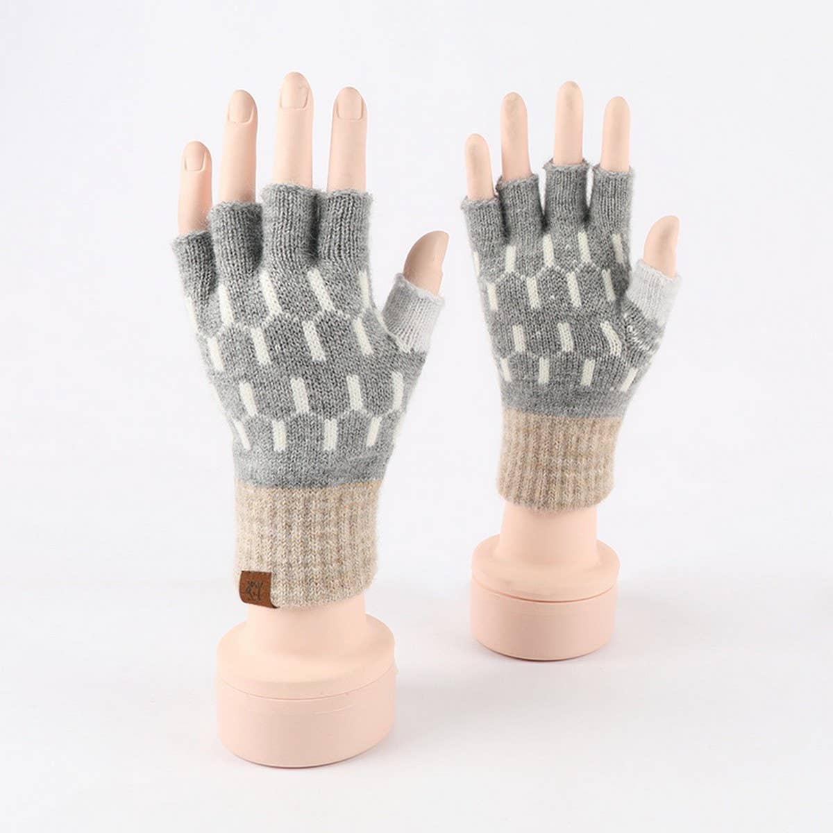 ACCITY - Wholesale Gloves - Unisex - WINTER WARM KNITTED FIVE-FINGER HALF-FINGER GLOVES_CWAG03802
