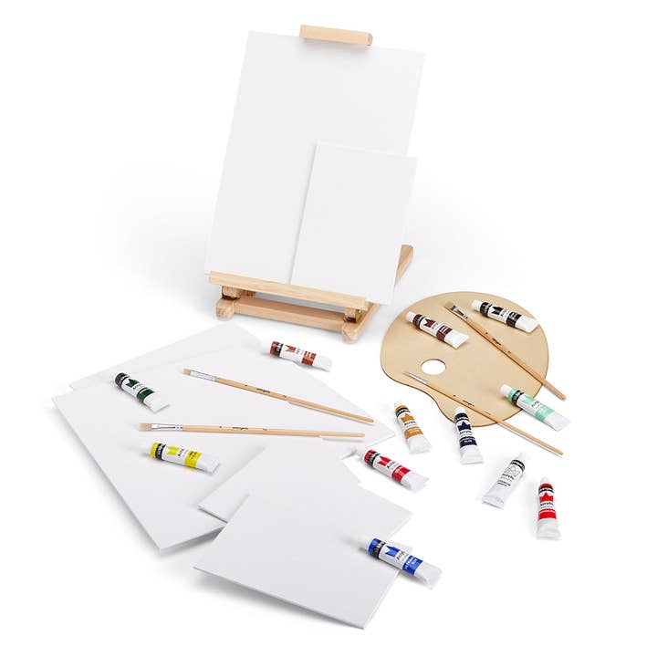 KINGART - Wholesale Paint set - Acrylic Painting Set with Table Easel, 24 pc4
