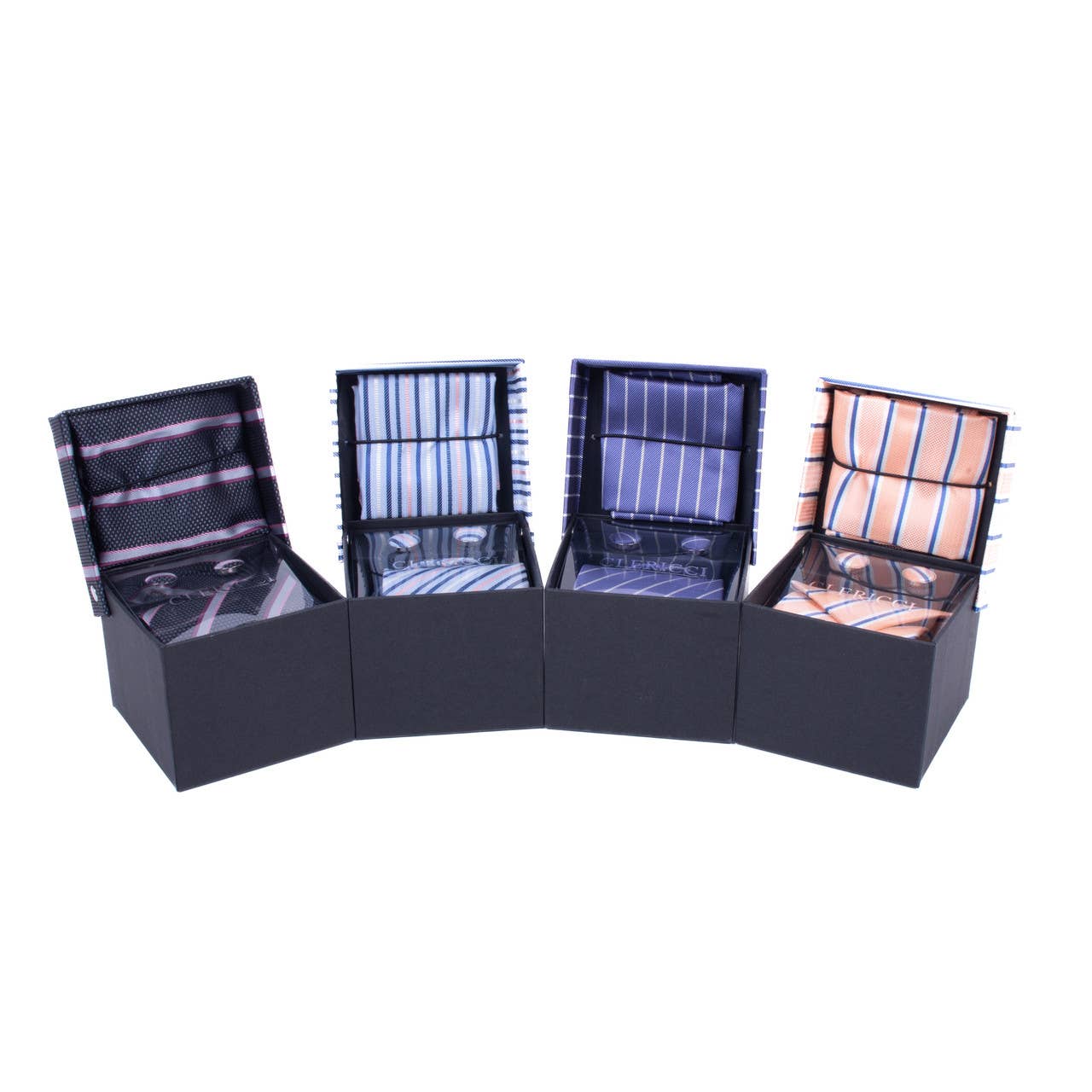 Selini New York - Wholesale Suit Set - Men's - 12pc Assorted Pack Boxed  Tie Hanky Cufflink Set PWFB5000-SS6