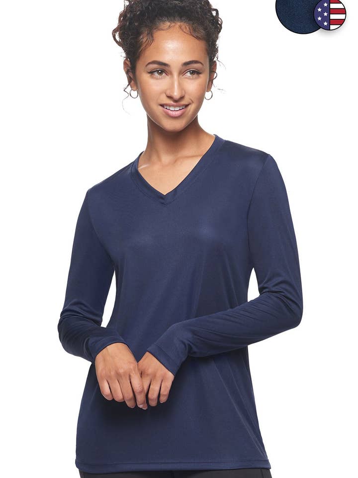 T-shirt à manches longues et col en V AI302 DriMax™ pour la vente par Expert Brand