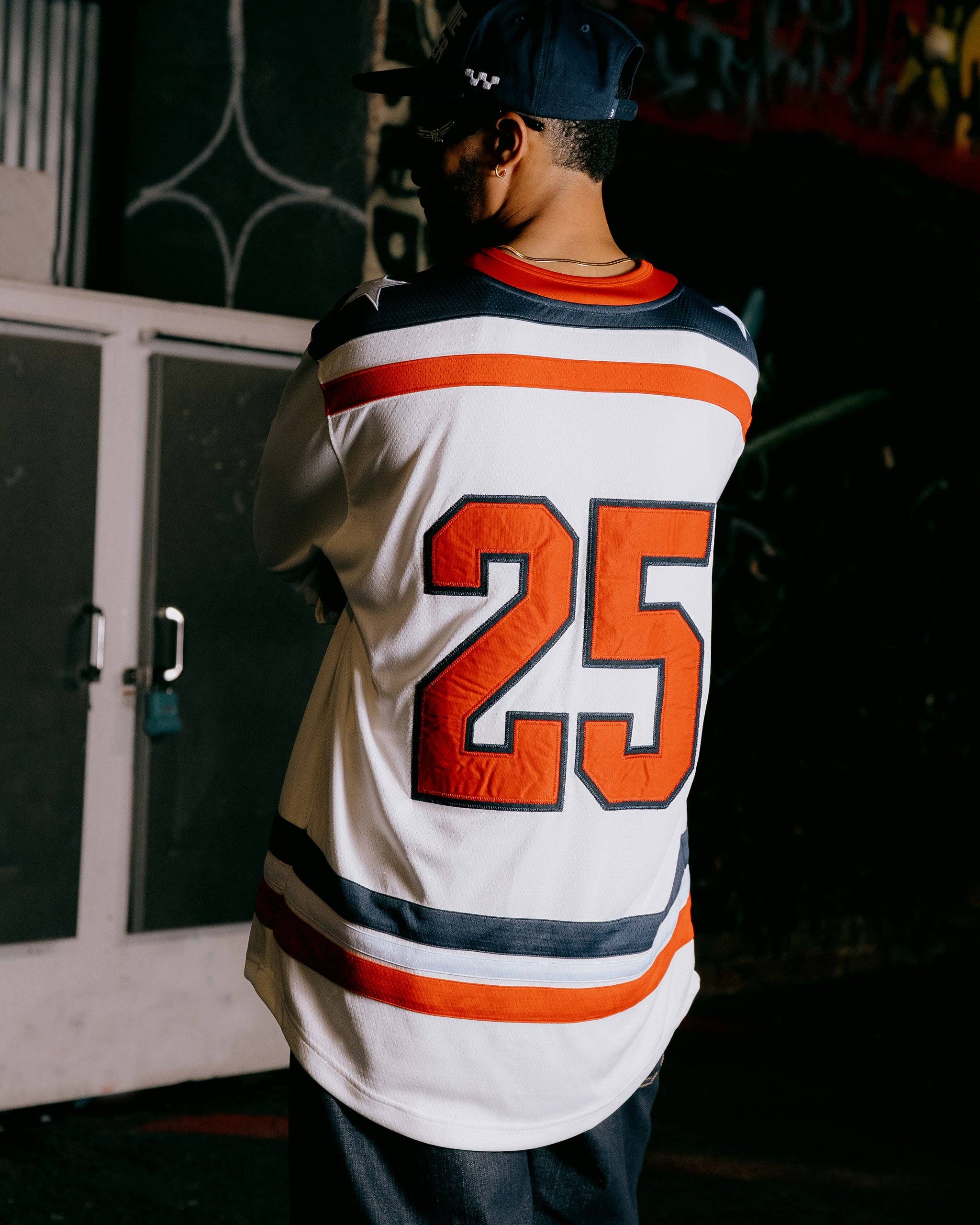 Rojo/Navy Camiseta de Hockey Johnnie Walker Home - Rojo / Azul Marino de venta al por mayor en Faire5