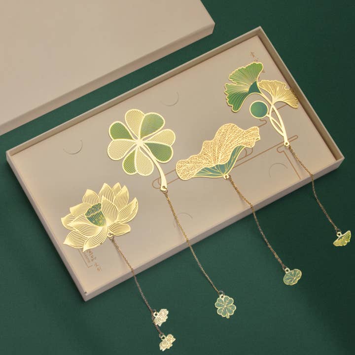 Bright MacMing - Wholesale Bookmark - Ginkgo Leaf Metal Bookmark1