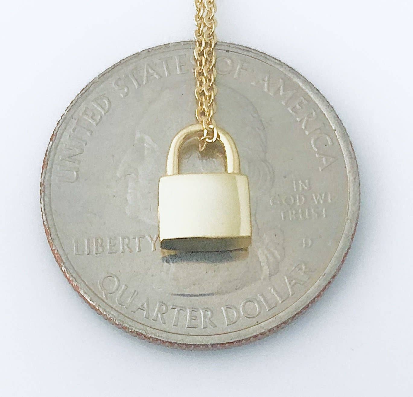 Modern Opus – Engroshandel Halskæde med vedhæng – Halskæde med lås i forgyldt sterlingsølv, 16"3