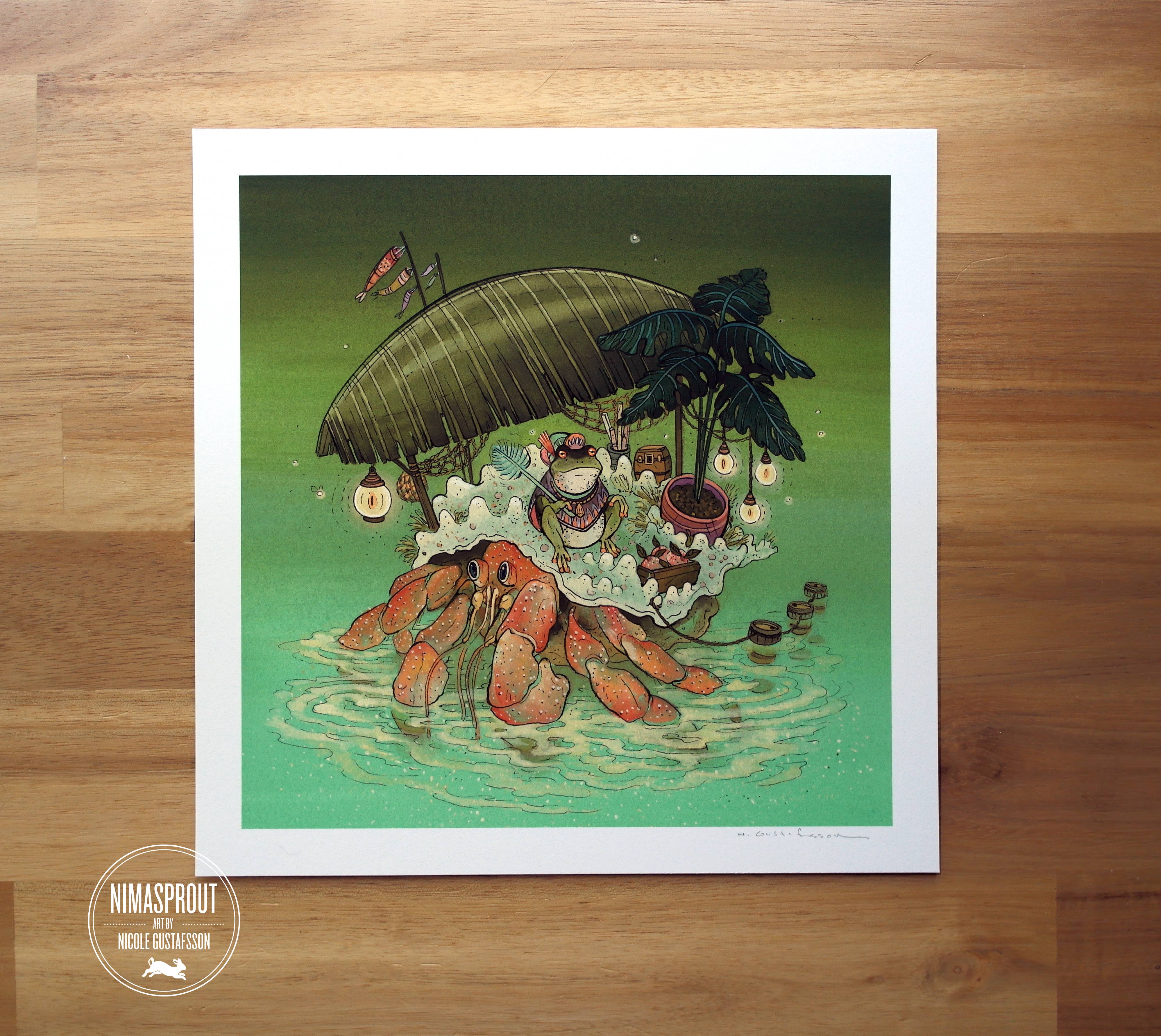 Nimasprout - Wholesale Art Print - Frog Merchant - Fine Art Print1