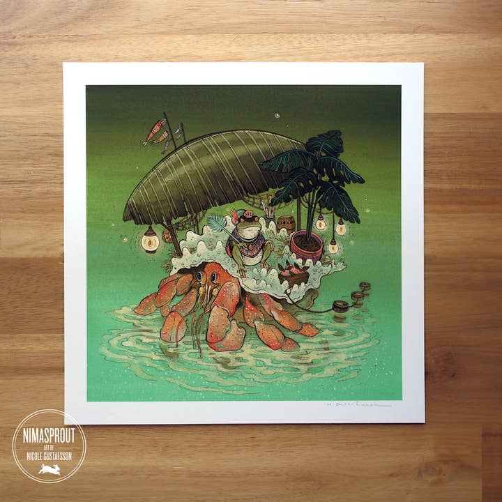 Nimasprout - Wholesale Art Print - Frog Merchant - Fine Art Print1