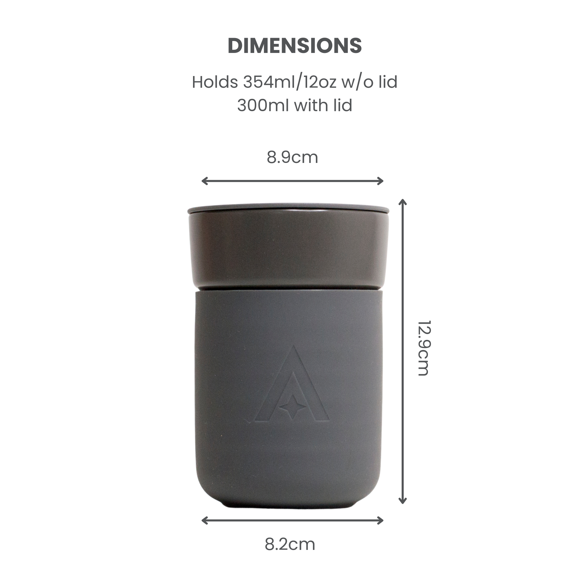 UBERSTAR – wholesale Insulated mug/tumbler – Ceramic Travel Mug with Lid - Space Grey8