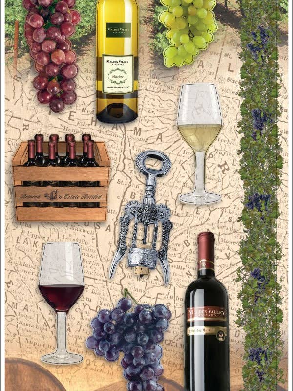 Vin Land Karton Sticker for engroshandel hos Paper House Productions