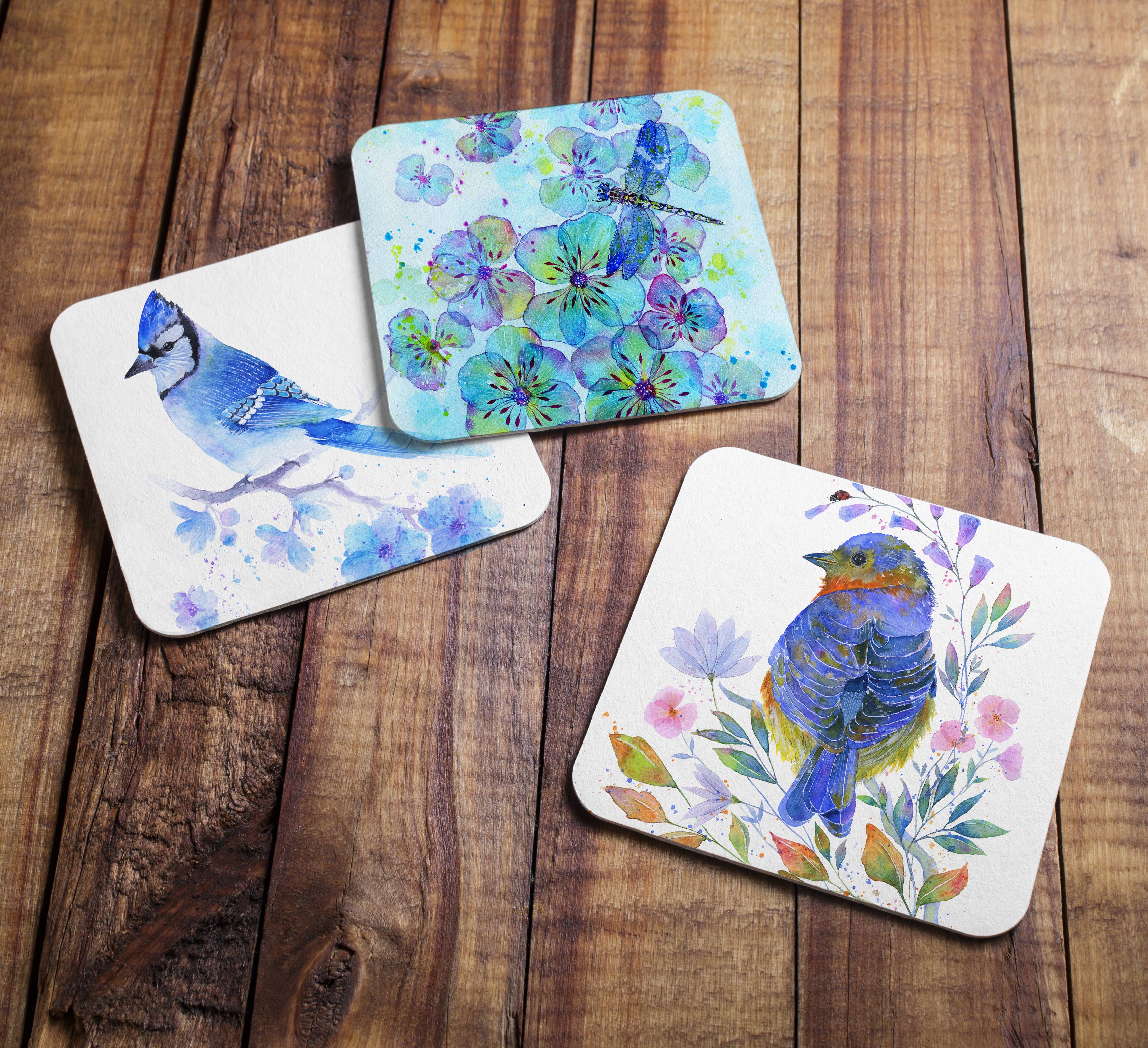 Oladesign – Großhandel Untersetzer – Untersetzer - Perfekter Sitzplatz - (C-PP) Vogel und Blume2