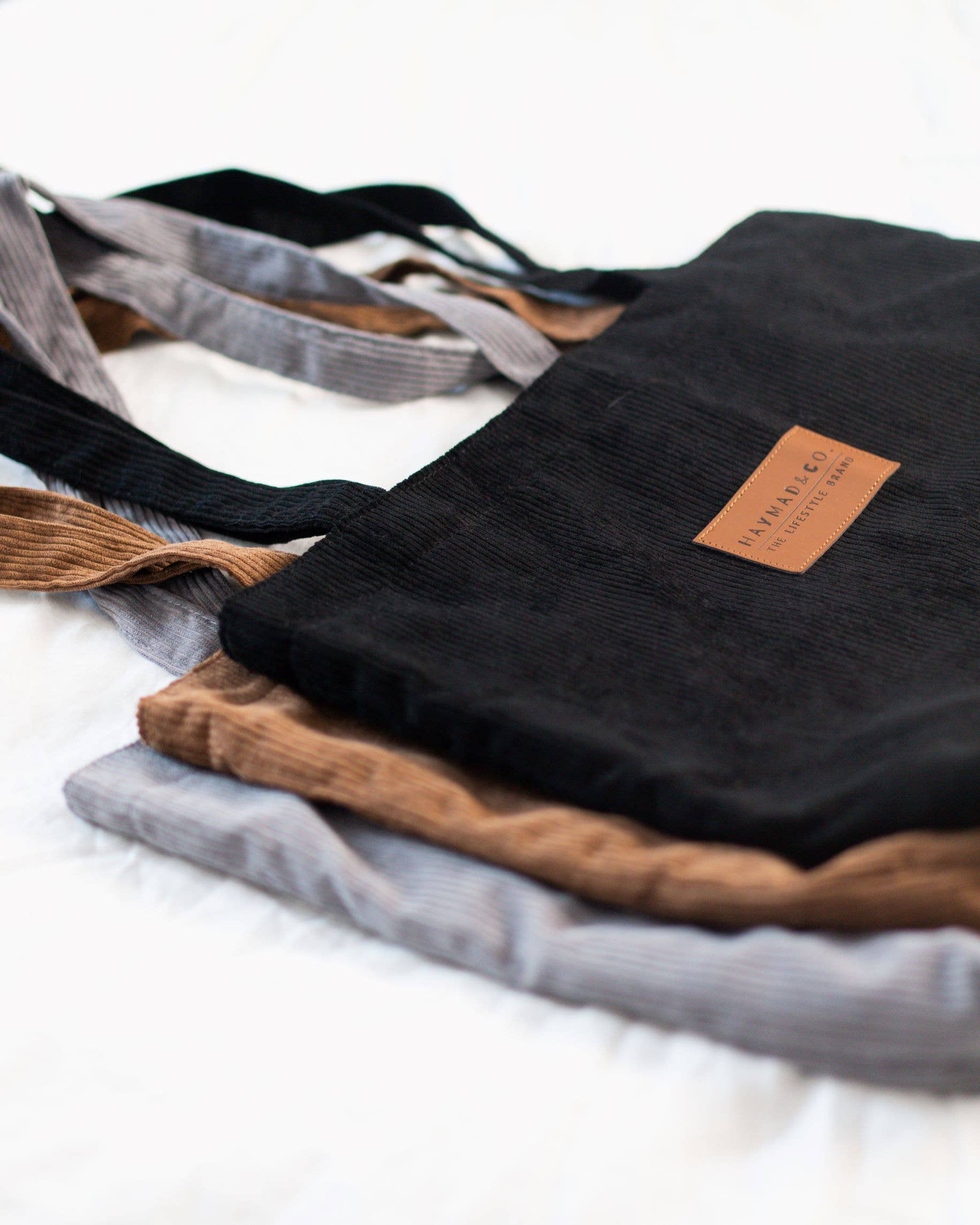 HayMad & Co. - Vente Tote bag – femme - Cabas en velours côtelé6