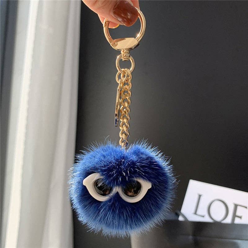 FurDecoration – wholesale Keychain – Women's – Fluffy Mink Fur Ball Keychain Bag Charm0