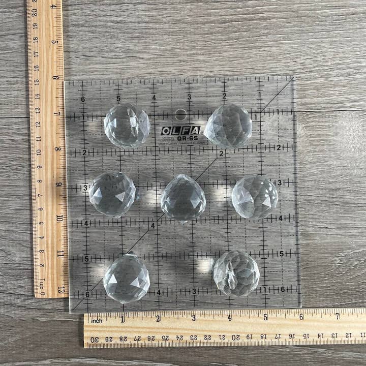 Keystone Crystals - Wholesale Spiritual Stone/Crystal - 30mm Faceted Glass Bead Suncatcher – for Light Refraction
