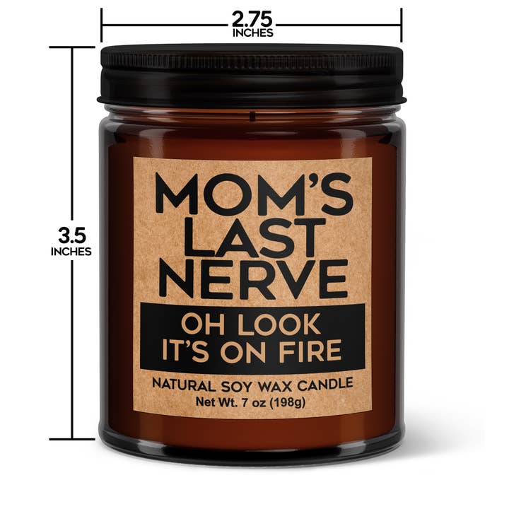 Wi-Wear - Wholesale Jar/Filled Candle - Mom's Last - Nerve Oh Look It's On Fire Soy Votive Candle