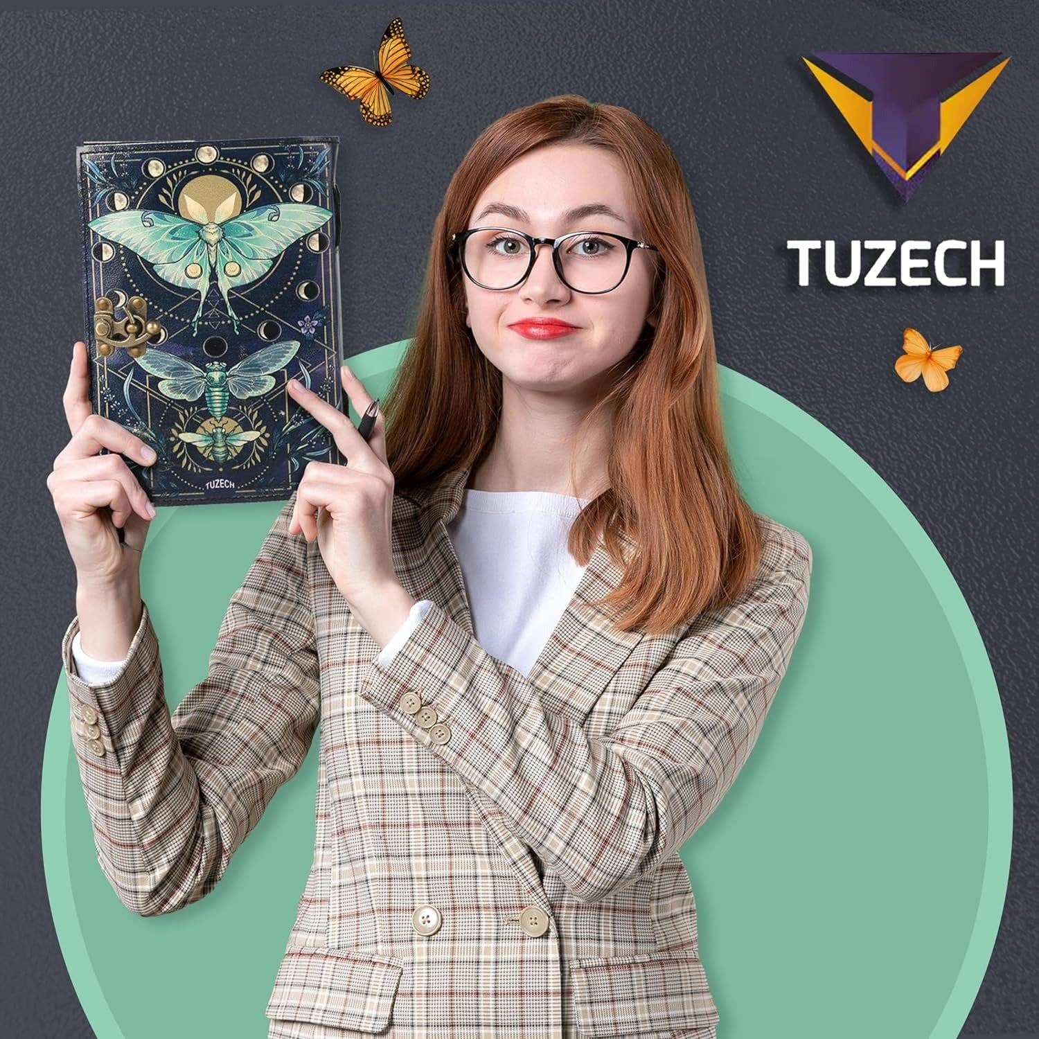 Tuzech Leather – wholesale Journal och dagbok – TUZECH läderklätt anteckningsbok med grimoirestil och ojämna kanter för män och kvinnor56