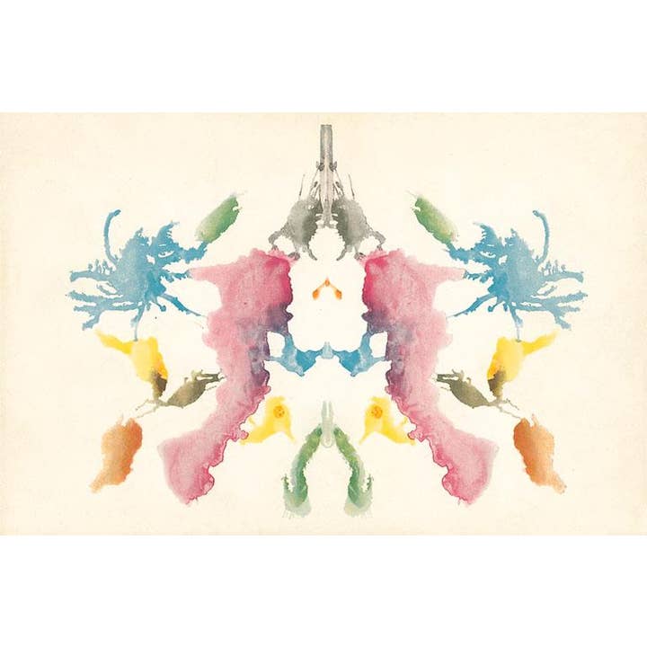 Magneet FG-334 Rorschachtest in rood, blauw, groen en grijs voor wholesale door Found Image Press