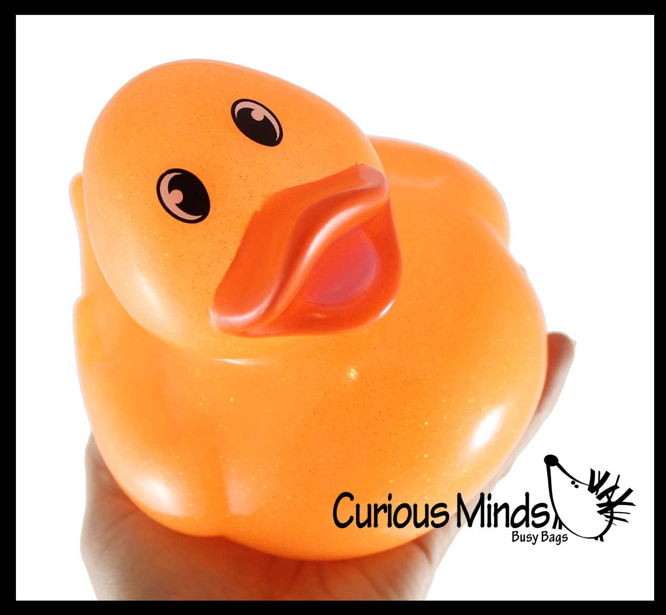 Curious Minds Toys - Wholesale Badspeelgoed - Baby - 1 Jumbo Glitter Rubbereendjes - Rubbereendjes - Leuke noviteit12