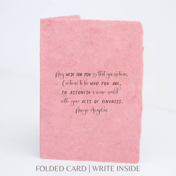 Paper Baristas - Vente Cartes d'amitié - Mes vœux pour toi, Maya Angelou | Carte de vœux d'amitié