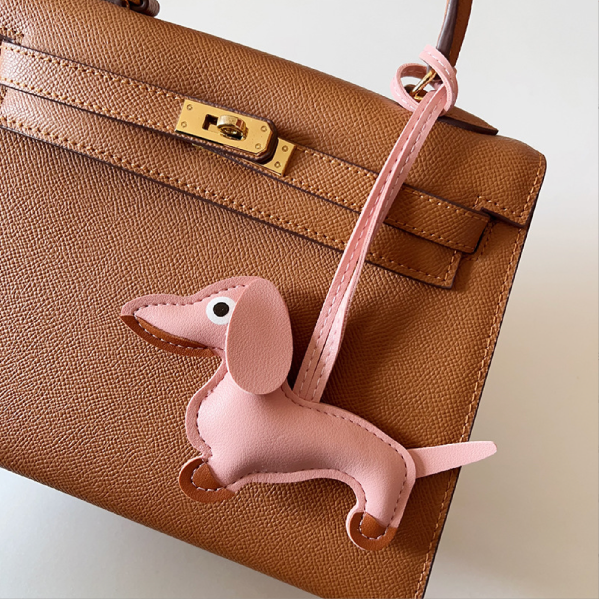 DrifWoo - Wholesale Purse/Bag Accessory - Women's - Dachshund Leather Bag Charm – Adorable Dog Charm for Bags1